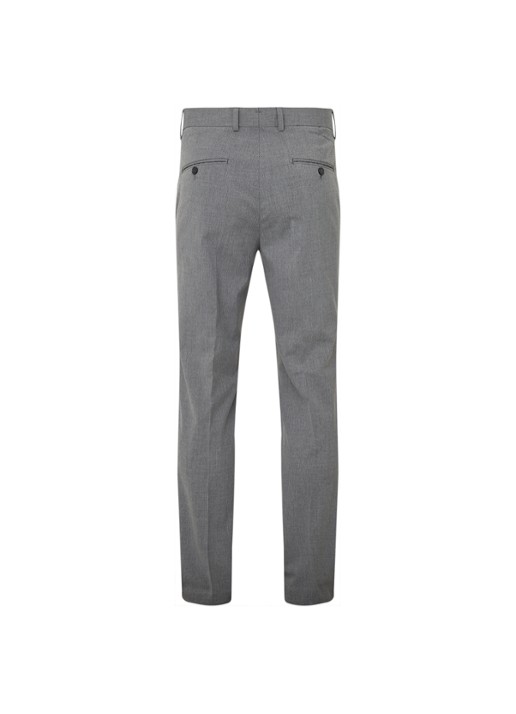 Mango Brasilia slim fit pantalon met persplooi - achterkant 3 grijs