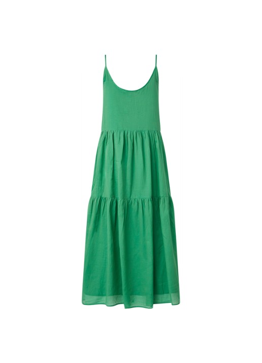 Mango Soli maxi jurk met spaghettibandjes - achterkant 3 groen