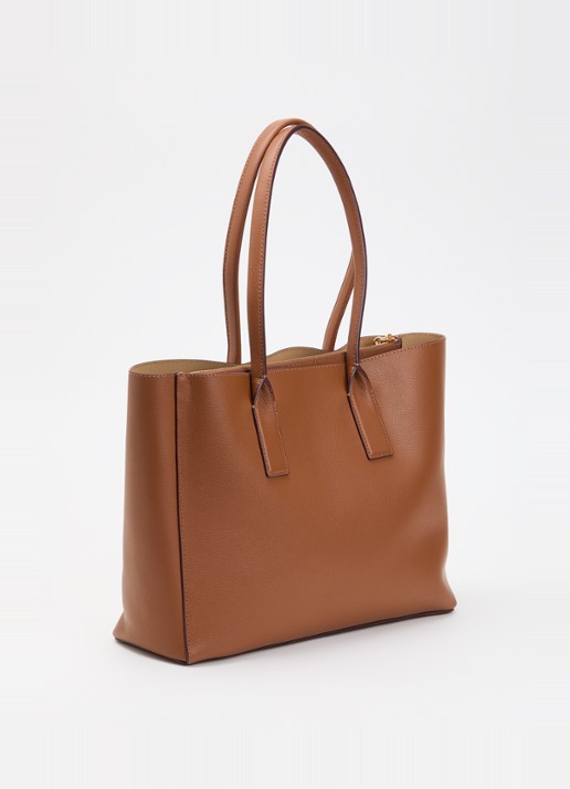 Marc Jacobs Pop J Marc Work shopper van leer met 13 inch laptopvak - achterkant cognac