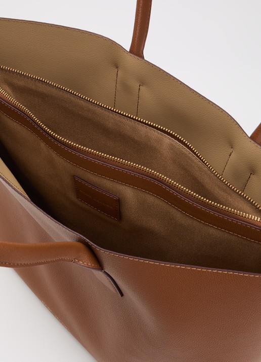 Marc Jacobs Pop J Marc Work shopper van leer met 13 inch laptopvak - detail 2 cognac