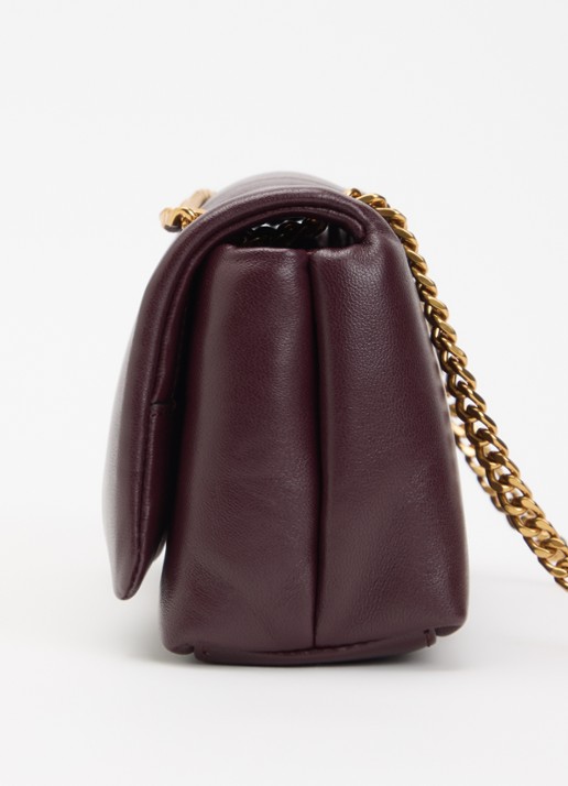 Marc Jacobs Scene Chain Mini schoudertas van lamsleer - detail 4 aubergine