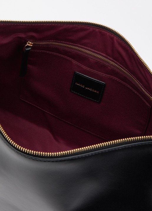 Marc Jacobs Scene Large schoudertas van leer met verstelbare schouderriem - detail zwart