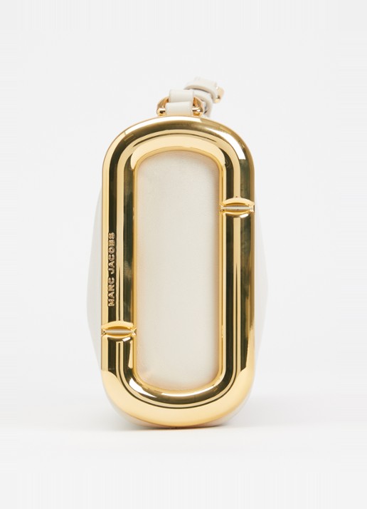 Marc Jacobs Scene Small schoudertas van leer met verstelbare schouderriem - detail 4 creme