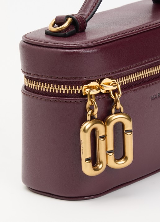 Marc Jacobs Scene Vanity handtas van leer met afneembare schouderriem  - detail 5 aubergine