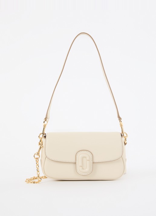 Marc Jacobs Small schoudertas van leer met afneembare schouderriem - voorkant 2 wit