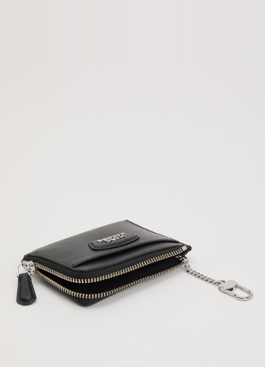 Marc Jacobs The Accordion pasjeshouder van leer - voorkant 2 zwart