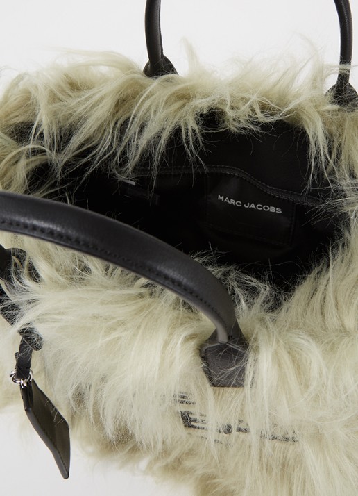Marc Jacobs The Creature Mini Tote handtas met imitatiebont - detail 4 groen