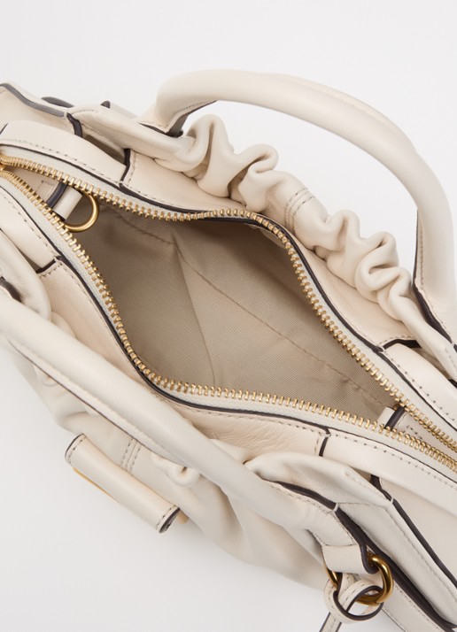 Marc Jacobs The Cristina Small Satchel handtas van leer - detail 2 ivoor