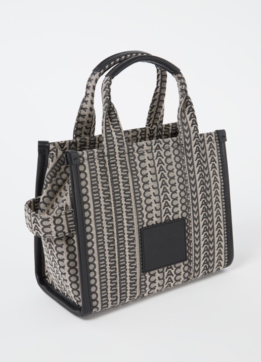 Marc Jacobs The Crossbody Tote handtas met logo - achterkant donkerbeige