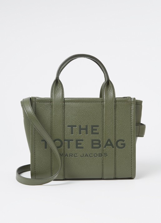 Marc Jacobs The Crossbody Tote handtas met logo - voorkant 2 bronsgroen
