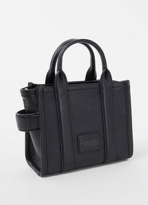 Marc Jacobs The Crossbody Tote handtas van leer - achterkant 4 zwart