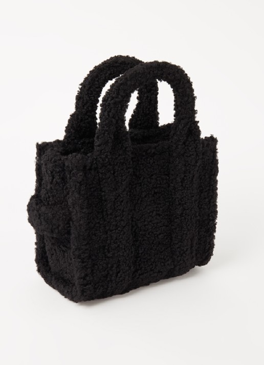Marc Jacobs The Crossbody Tote handtas van teddy  - achterkant 2 zwart