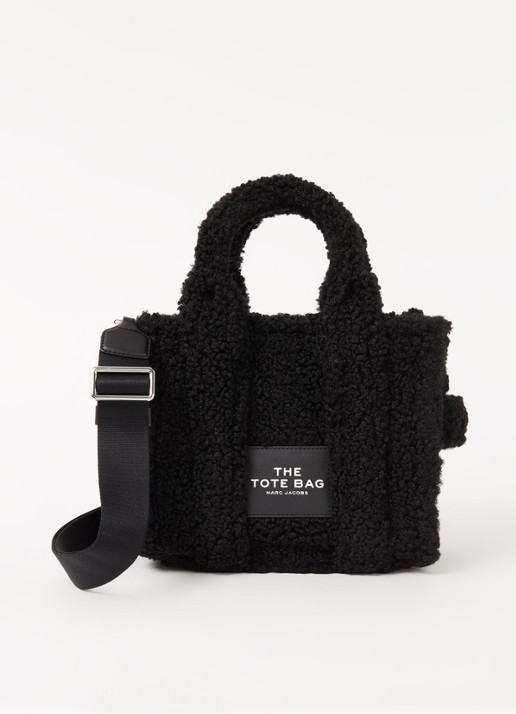 Marc Jacobs The Crossbody Tote handtas van teddy  - voorkant zwart