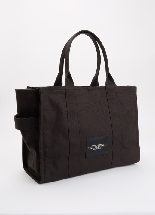 Marc Jacobs The Doggy Bag handtas van canvas met sleuteletui - achterkant 2 zwart