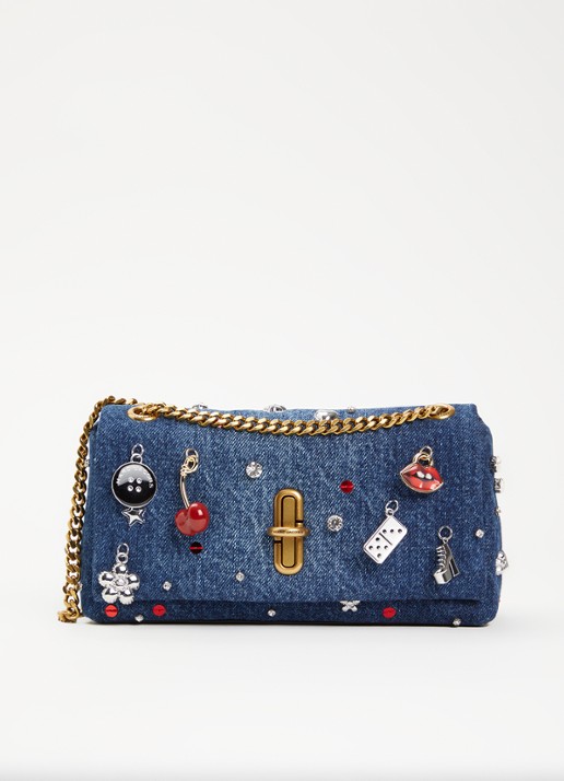 Marc Jacobs The Dual Chain Mini schoudertas van leer met verstelbare schouderriem