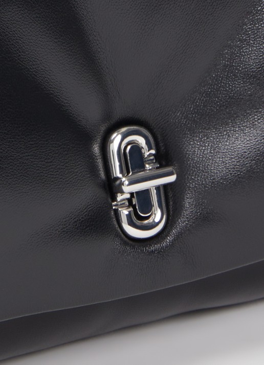 Marc Jacobs The Dual Puffy schoudertas van lamsleer met afneembare schouderriem - detail 4 zwart