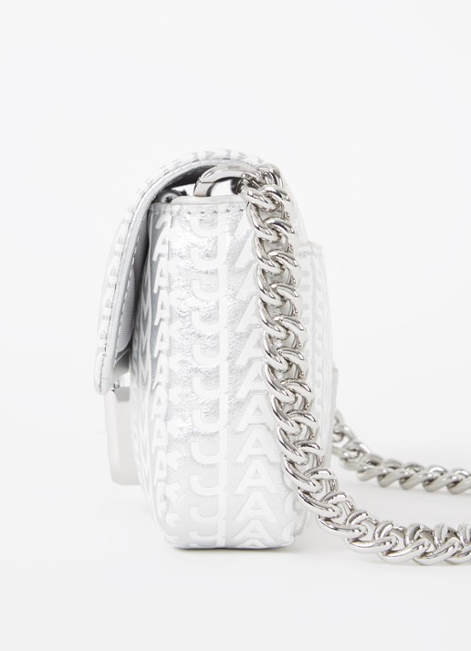 Marc Jacobs The J Marc Mini schoudertas van leer met metallic finish - detail 6 zilver