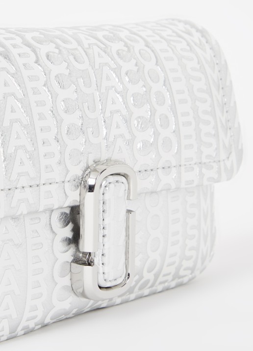 Marc Jacobs The J Marc Mini schoudertas van leer met metallic finish - detail 7 zilver