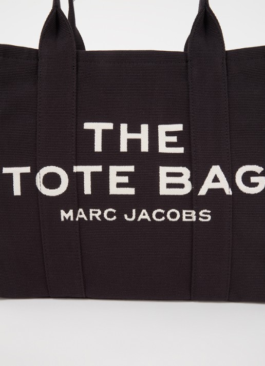 Marc Jacobs The Large Tote shopper van canvas met logoprint - detail 5 zwart