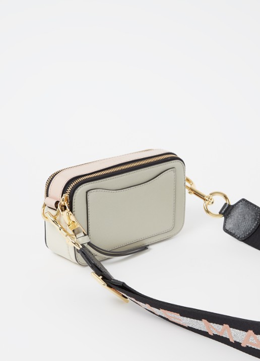 Marc Jacobs The Logo Strap Snapshot cameratas van leer - achterkant ivoor