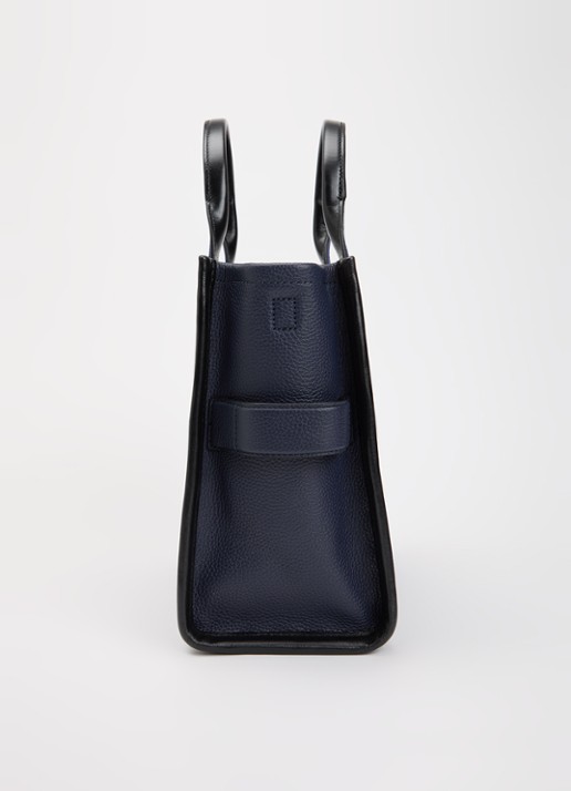 Marc Jacobs The Medium Tote handtas van suède met afneembare schouderriem - detail 2 donkerblauw