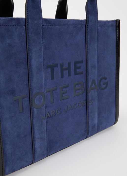 Marc Jacobs The Medium Tote handtas van suède met afneembare schouderriem - detail 4 donkerblauw