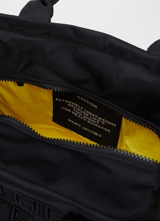 Marc Jacobs The Medium Tote schoudertas met logo - detail zwart