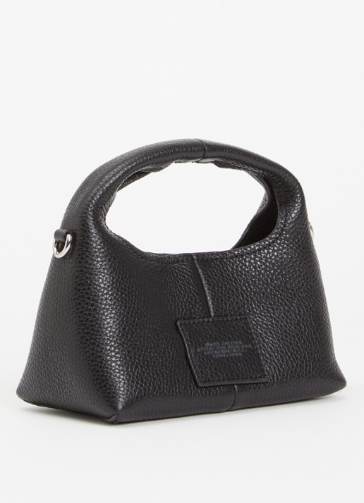 Marc Jacobs The Micro Sack handtas van leer met uitneembaar etui - achterkant zwart
