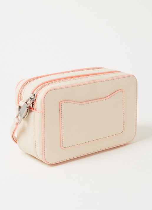 Marc Jacobs The Moto Shot crossbodytas van leer - achterkant creme