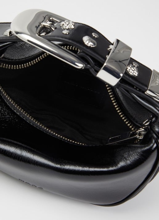 Marc Jacobs The Party handtas van lamsleer met lakfinish en studs - detail 2 zwart