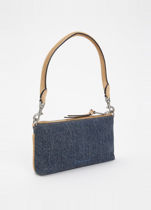 Marc Jacobs The Pochette schoudertas met logo - achterkant indigo