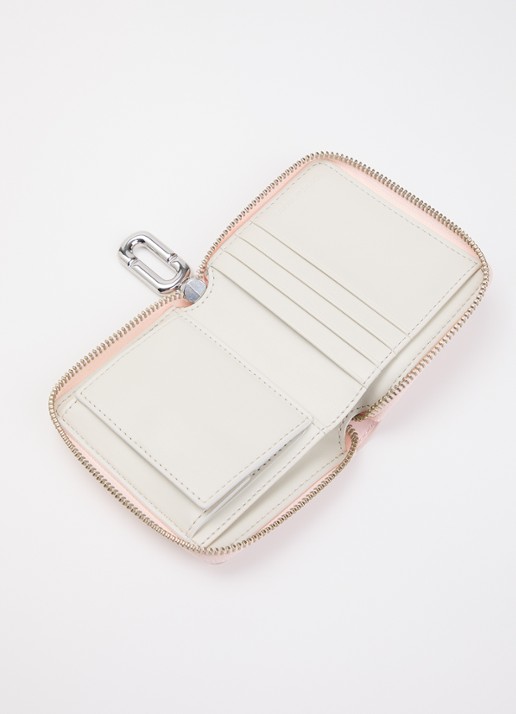 Marc Jacobs The Scene Slim Compact portemonnee van leer - voorkant 3 lichtroze