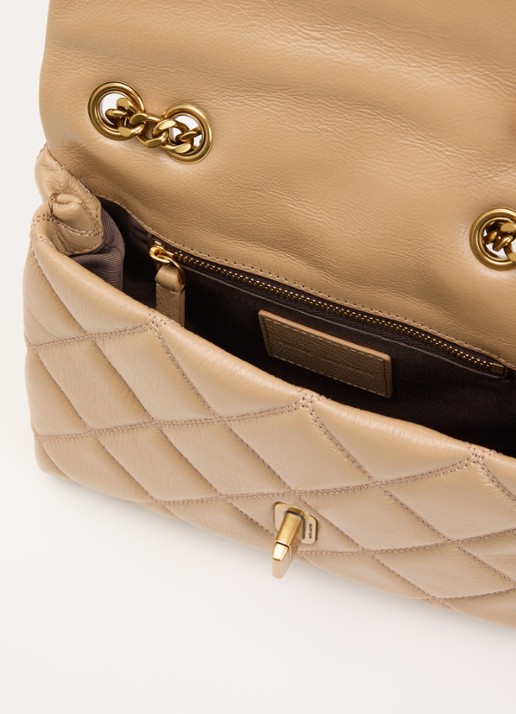 Marc Jacobs The Slim dual schoudertas van leer  - detail 3 camel