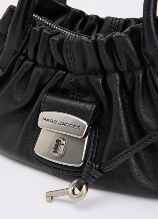Marc Jacobs The Small Satchel handtas van lamsleer met afneembare schouderriem - detail 4 zwart