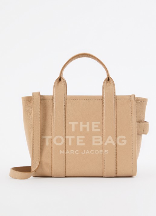 Marc Jacobs The Small Tote handtas met logo - voorkant camel
