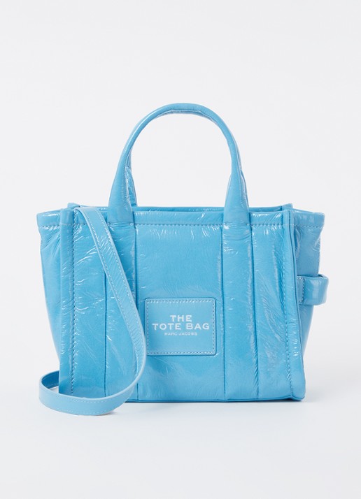 Marc Jacobs The Small Tote handtas met logo - voorkant blauw