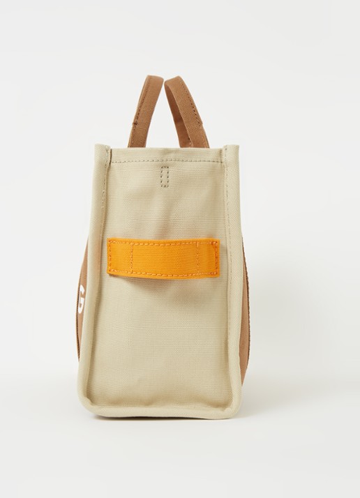 Marc Jacobs The Small Tote shopper van canvas met logoprint - detail 2 cognac