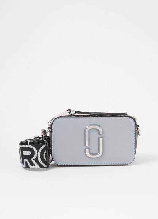 Marc Jacobs The Snapshot crossbodytas van leer - voorkant 5 grijs