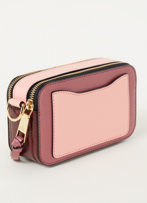 Marc Jacobs The Snapshot crossbodytas van leer - achterkant 3 roze