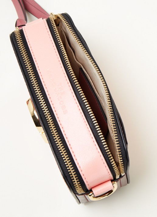 Marc Jacobs The Snapshot crossbodytas van leer - detail 4 roze