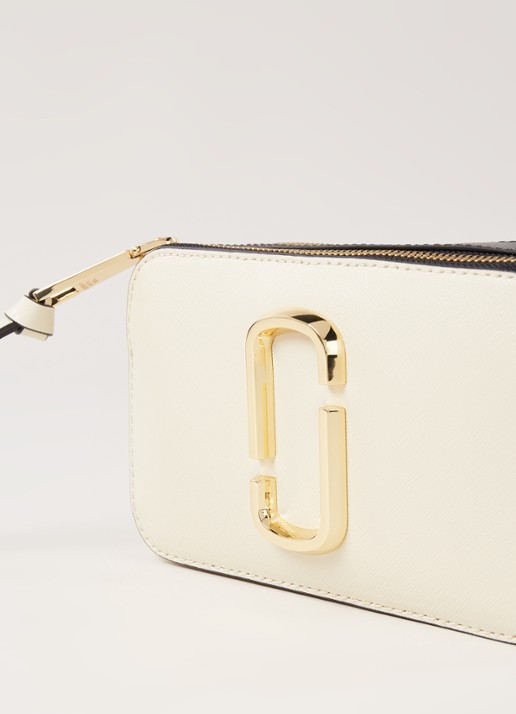 Marc Jacobs The Snapshot crossbodytas van leer - detail 4 ivoor