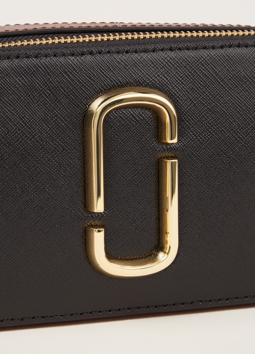 Marc Jacobs The Snapshot crossbodytas van leer - detail 4 zwart