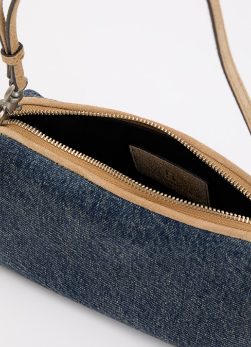 Marc Jacobs The Snapshot schoudertas van leer - detail 2 denim