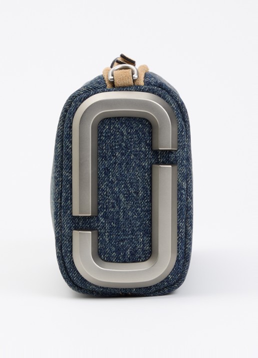 Marc Jacobs The Snapshot schoudertas van leer - detail 3 denim