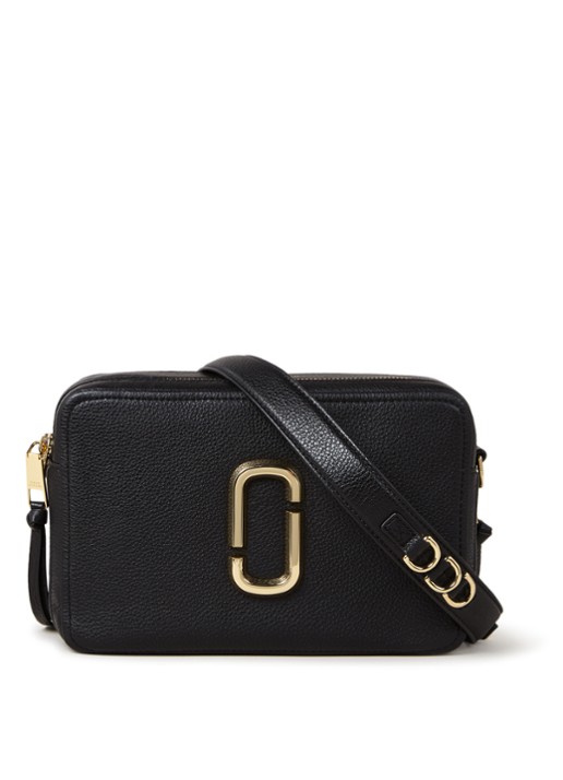 Marc Jacobs The Softshot 27 crossbodytas van leer - voorkant 3 zwart