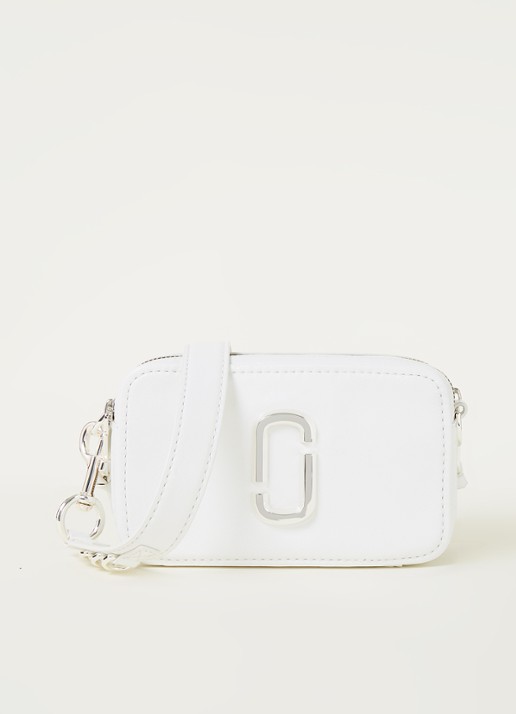 Marc Jacobs The Softshot DTM cameratas van kalfsleer - voorkant 2 wit