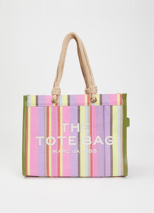 Marc Jacobs The Stripe Large Tote shopper met leren details en streepprint