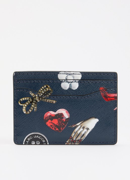 Marc Jacobs The Trinket Utility Snapshot pasjeshouder - achterkant 3 donkerblauw