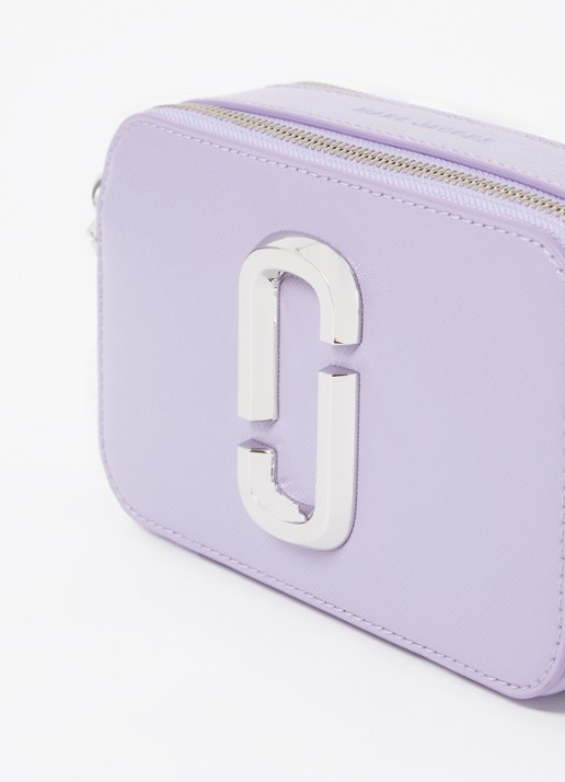 Marc Jacobs The Utility Snapshot crossbodytas van leer met logo - detail 6 lila