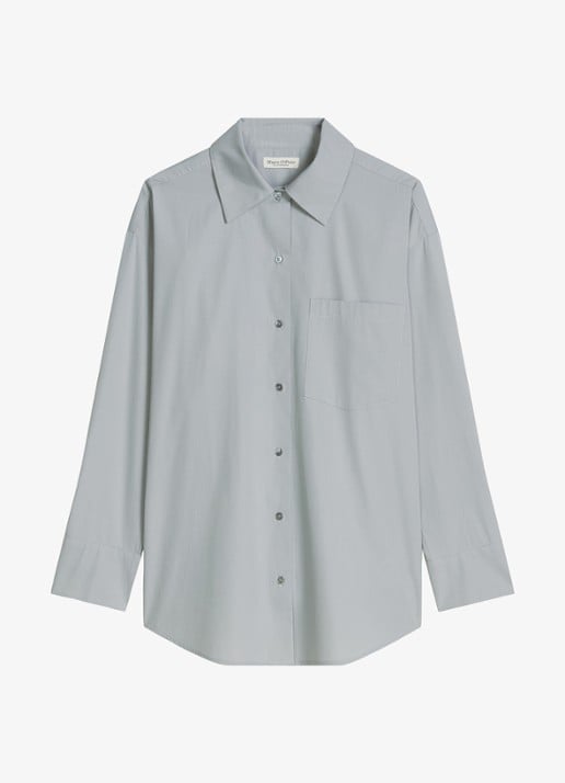 Marc O'Polo Blouse met borstzak - voorkant 2 grijs